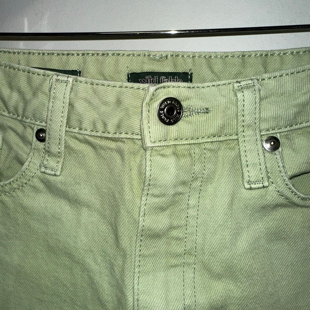 Women's Wild Fable Green High Rise Mom Denim Shorts Size 4 / 27 R - Picture 8 of 12